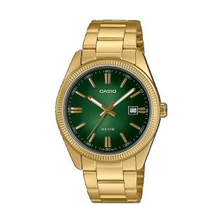 RELOJ CASIO ANALOGICO CHAPADO BISEL ESF VERDE