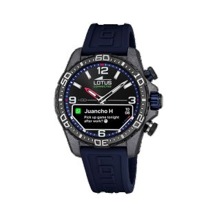 RELOJ LOTUS CONNECTED CAB CAUCHO AZUL MARINO