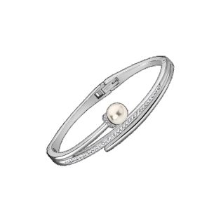 PULSERA LOTUS SRA ACERO RIGIDA PERLA