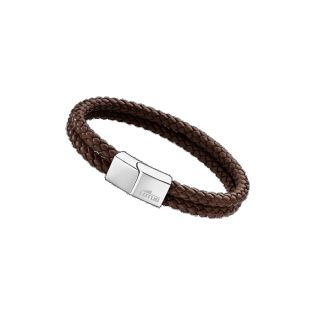 PULSERA LOTUS STYLE CAB ACERO MARRON