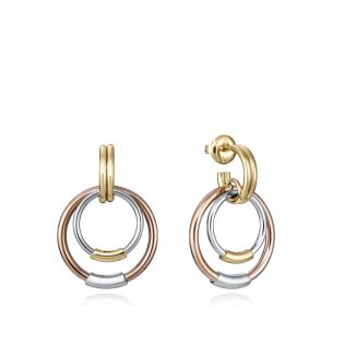 PENDIENTES VICEROY ACERO IP ROSA Y DORADO SRA