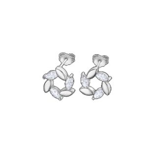 PENDIENTES LOTUS SILVER FLOR CIRCONITAS