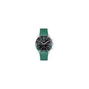 RELOJ BOSS CAB MULTF. ACERO CAUCHO VERDE ESF NEGRA