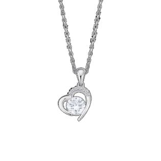 GARGANTILLA LOTUS SILVER PLATA DE LEY CORAZON CIRCONITAS