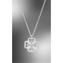 GARGANTILLA LOTUS SILVER TREBOL CIRCONITAS