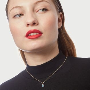 GARGANTILLA VICTORIA CRUZ PLATA DE LEY CHAPADA PIEDRA COLOR