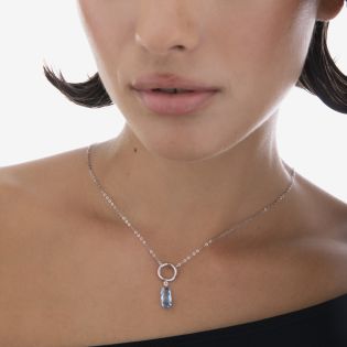 GARGANTILLA VICTORIA CRUZ PLATA RECTANGULO INSPIRE