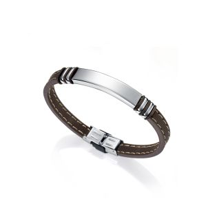 PULSERA VICEROY ACERO Y PIEL 