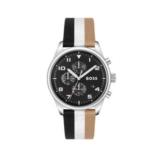 RELOJ BOSS CAB ACERO CORREA BICOLOR 