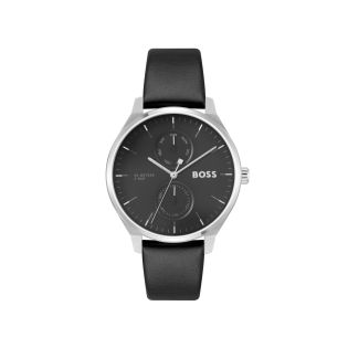 RELOJ BOSS CAB ACERO CORREA ESF NEGRA