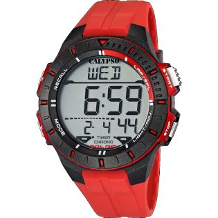RELOJ CALYPSO CAB DIGITAL CORREA ESF. ROJA