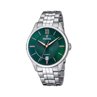RELOJ FESTINA CAB ACERO ESF VERDE