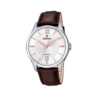 RELOJ FESTINA CAB ACERO CORREA ESF BLANCA