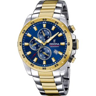 RELOJ FESTINA CAB CRONO BRAZALETE BICOLOR ESF AZUL