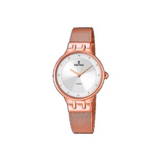 RELOJ FESTINA SRA ACERO IP COBRE ESF PLATA