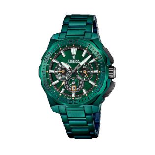 RELOJ FESTINA CAB CRONOGRAFO ACERO IP VERDE ESF. VERDE