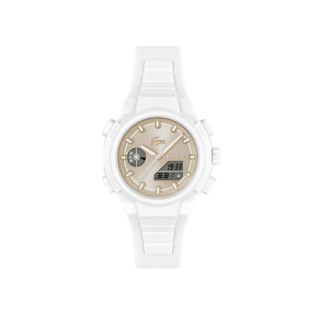 RELOJ LACOSTE SRA ANALOGICO DIG. CAUCHO BLANCO ESF COBRE