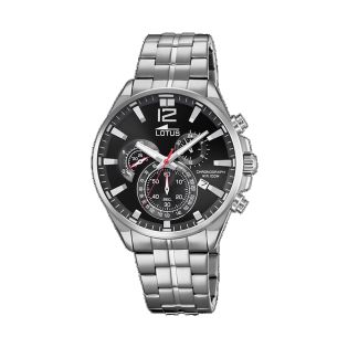 RELOJ LOTUS CAB CRONO ACERO ESF NEGRO
