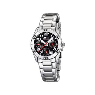 RELOJ LOTUS CADETE ACERO MULTFR. ESF NEGRA