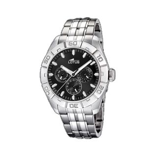 RELOJ LOTUS CAB ACERO MULTIF. ESF NEGRA