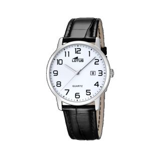 RELOJ LOTUS CAB ACERO CORREA ESF BLANCA NUMEROS