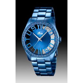 RELOJ LOTUS SRA ACERO ESF AZUL BRAZALETE CIRCONITAS