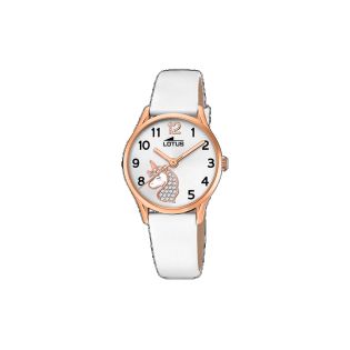 RELOJ LOTUS NIÑA ACERO CORREA ESF BLANCA UNICORNIO