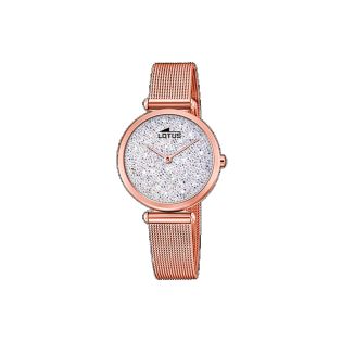 RELOJ LOTUS SRA ACERO IP ROSE BRAZALETE  ESF GRIS SWAROSKI