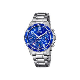 RELOJ LOTUS CADETE CRONO ACERO ESF AZUL BRAZALETE