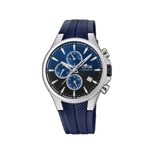 RELOJ LOTUS CAB CRONO ACERO CAUCHO AZUL ESF AZUL