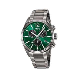 RELOJ LOTUS CAB CRONOGRAFO IP NEGRO BRAZALÑETE ESF VERDE