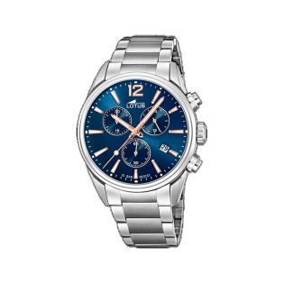 RELOJ LOTUS CAB CRONO ACERO ESF AZUL ROSÉ