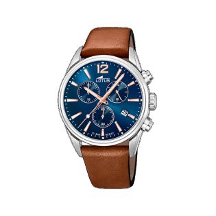 RELOJ LOTUS CAB CRONO ACERO CORREA ESF AZUL ROSÉ