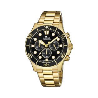 RELOJ LOTUS CAB CRONOGRAFO CHAPADO ESF NEGRO