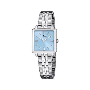 RELOJ LOTUS SRA ACERO RECTANGULAR ESF CELESTE CON PULSERA