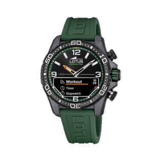RELOJ LOTUS CONNECTED CAB CAUCHO VERDE OSC