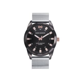RELOJ MARK MADDOX CAB ACERO IP GRIS BRAZALETE