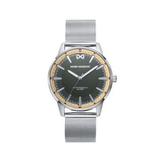 RELOJ MARK MADDOX CAB ACERO MALLA