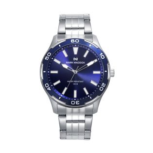 RELOJ MARK MADDOX CAB ACERO BRAZALETE ESF AZUL