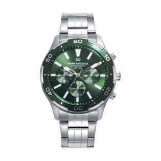 RELOJ MARK MADDOX CAB ACERO CRONOGRAFO BRAZALETE ESF VERDE