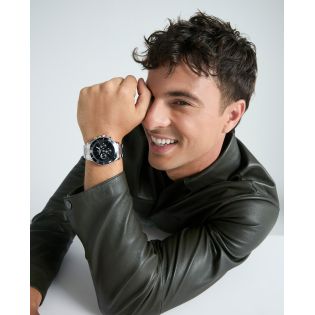 RELOJ MARK MADDOX CABALLERO BRAZALETE ACERO CRONO ESF. NEGRA