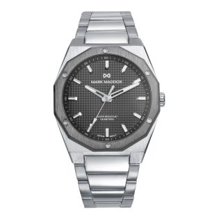RELOJ MARK MADDOX CAB ACERO BRAZALETE ESF GRIS