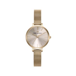 RELOJ MARK MADDOX CAB ACERO IP DORADO BRAZALETE