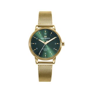 RELOJ MARK MADDOX SRA ACERO IP DORADO MALLA ESF VERDE