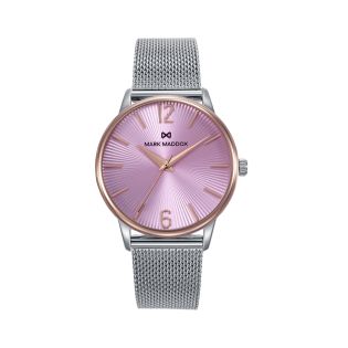 RELOJ MARK MADDOX SRA ACERO BRAZALETE MALLA ESF ROSA