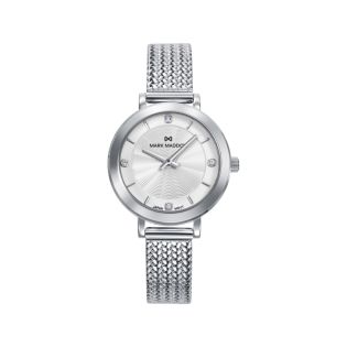 RELOJ MARK MADDOX SEÑORA ACERO BRAZALETE ESTERILLA ESF. BLANCA Y CIRCONITAS 