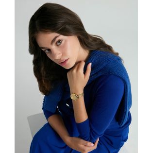 RELOJ MARK MADDOX SEÑORA BRAZALETE ACERO IP DORADO ESTERILLA ESF. CIRCONITAS 