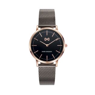 RELOJ MARK MADDOX SRA ACERO IP ROSA Y NEGRO BRAZALETE GEENWI