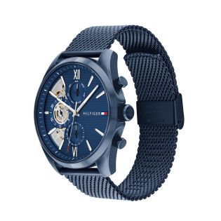 RELOJ TOMMY HILFIGER CAB MULTF ACERO MALLA AZUL ESF AZUL 