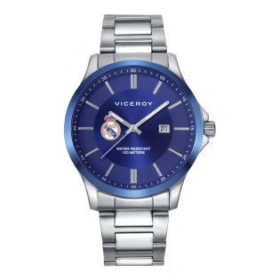 RELOJ VICEROY CAB ACERO IP AZUL BRAZALETE R.MADRID